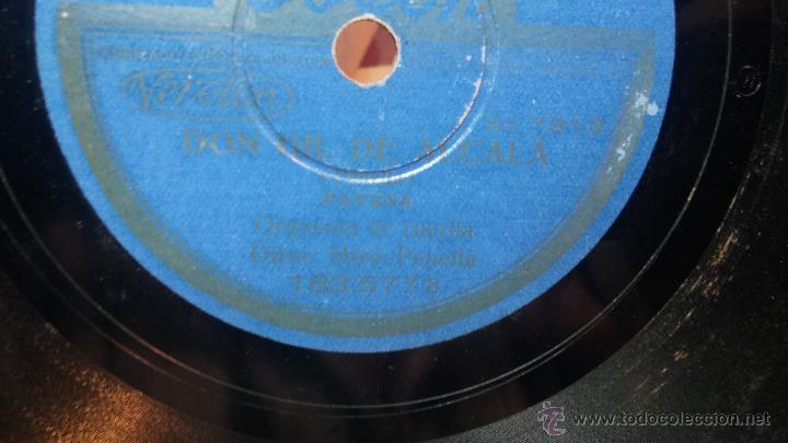 Discos de pizarra: Disco de pizarra antiguo, ORQUESTA DE CUERDA - Don Gil de Alcal&aacute; - Foto 12