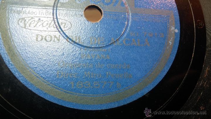 Discos de pizarra: Disco de pizarra antiguo, ORQUESTA DE CUERDA - Don Gil de Alcal&aacute; - Foto 15