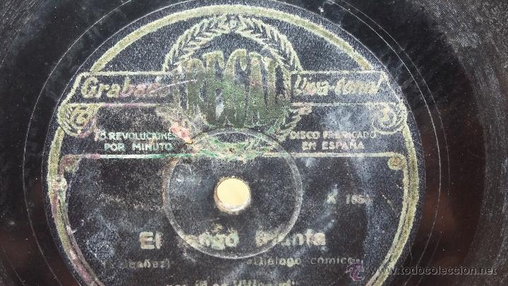 Discos de pizarra: Disco de pizarra antiguo, EL TANGO TRIUNFA- LOS VILLAS UF- Dialogo comico - Foto 7