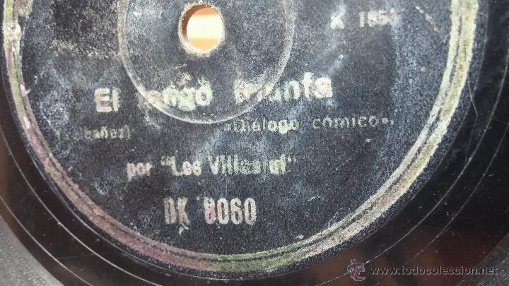 Discos de pizarra: Disco de pizarra antiguo, EL TANGO TRIUNFA- LOS VILLAS UF- Dialogo comico - Foto 8