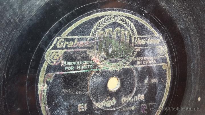 Discos de pizarra: Disco de pizarra antiguo, EL TANGO TRIUNFA- LOS VILLAS UF- Dialogo comico - Foto 10