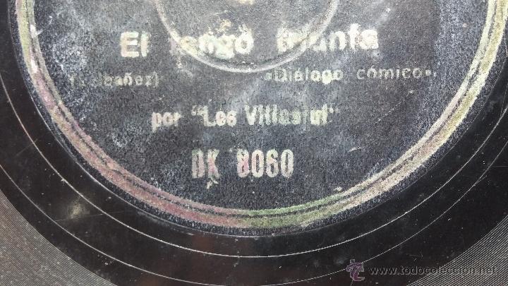 Discos de pizarra: Disco de pizarra antiguo, EL TANGO TRIUNFA- LOS VILLAS UF- Dialogo comico - Foto 12