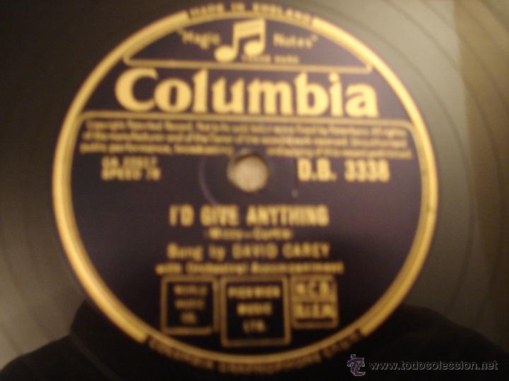 Discos de pizarra: DAVID CAREY - VAYA CON DIOS / ID GIVE ANYTHING - Foto 2