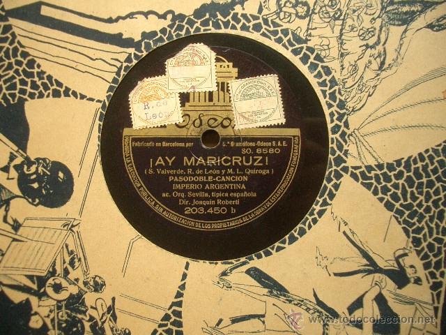 Discos de pizarra: Imperio Argentina, Odeon - Foto 2