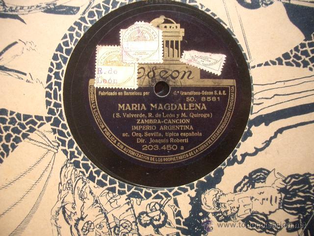 Discos de pizarra: Imperio Argentina, Odeon - Foto 3