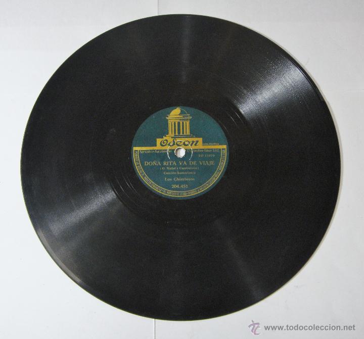 Discos de pizarra: Disco de Pizarra &middot; Los Chimberos &middot; Odeon &middot; Cinco Pueblos &middot; ca. 1930&ndash;1940 - Foto 2