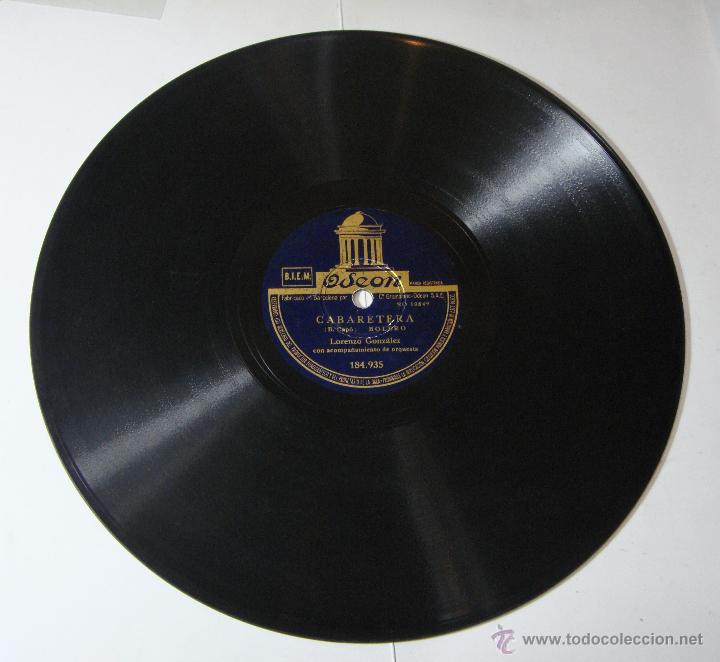 Discos de pizarra: Disco de Pizarra &middot; Lorenzo Gonz&aacute;lez &middot; Cabaretera / Ni&ntilde;a &middot; Ode&oacute;n &middot; ca. 1945&ndash;1955 - Foto 3