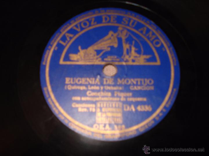 Discos de pizarra: CONCHITA PIQUER - EUGENIA DE MONTIJO / CARCELERA - Foto 2