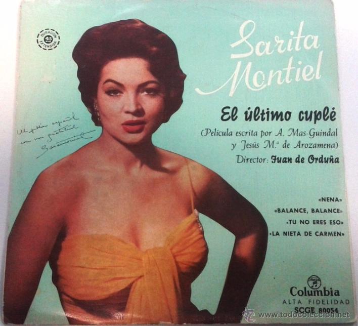 Discos de pizarra: Sarita Montiel. El &uacute;ltimo cupl&eacute;. - Foto 1