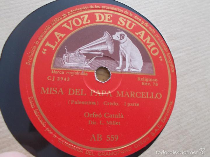 Discos de pizarra: MISA DEL PAPA MARCELLO. CREDO I Y II PARTE ORFE&Oacute; CATALA - Foto 2