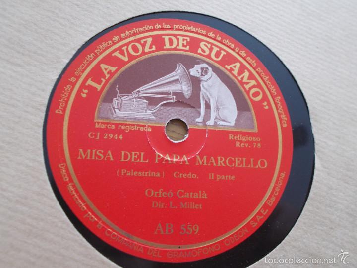 Discos de pizarra: MISA DEL PAPA MARCELLO. CREDO I Y II PARTE ORFE&Oacute; CATALA - Foto 3
