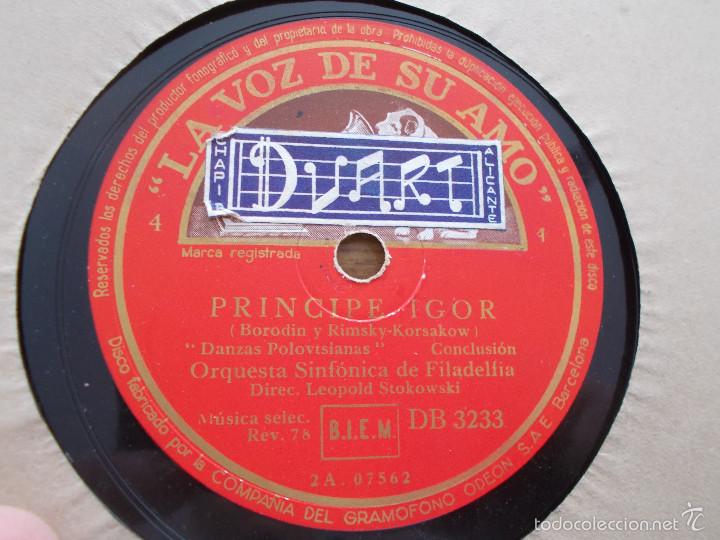 Discos de pizarra: PRINCIPE IGOR. ORQUESTA SINFONICA DE FILADELFIA - Foto 3