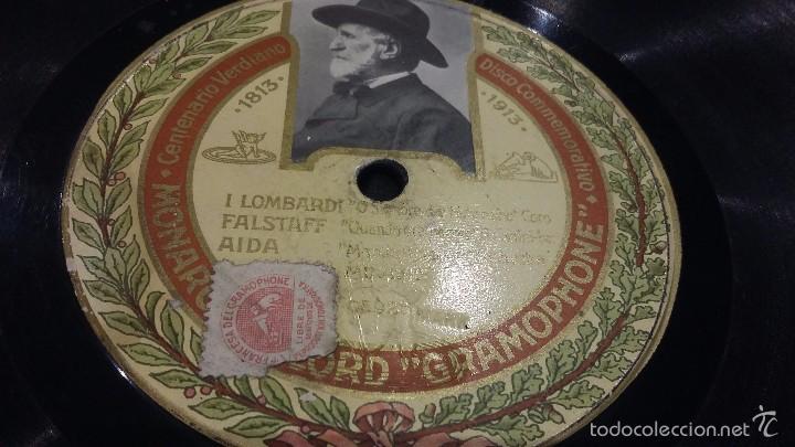 Discos de pizarra: Disco de pizarra gramophone muy raro - Foto 2