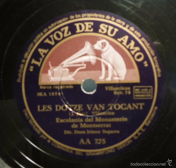 Discos de pizarra: ESCOLANIA DEL MONASTERIO DE MONTSERRAT : El desembre congelat; Les dotze van tocant. - Foto 1