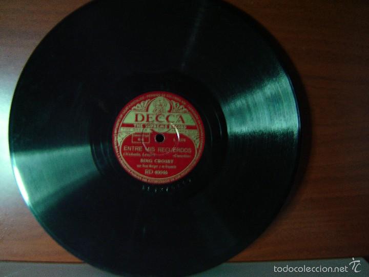 Discos de pizarra: BING CROSBY ENTRE MIS RECUERDOS PIZARRA - Foto 2
