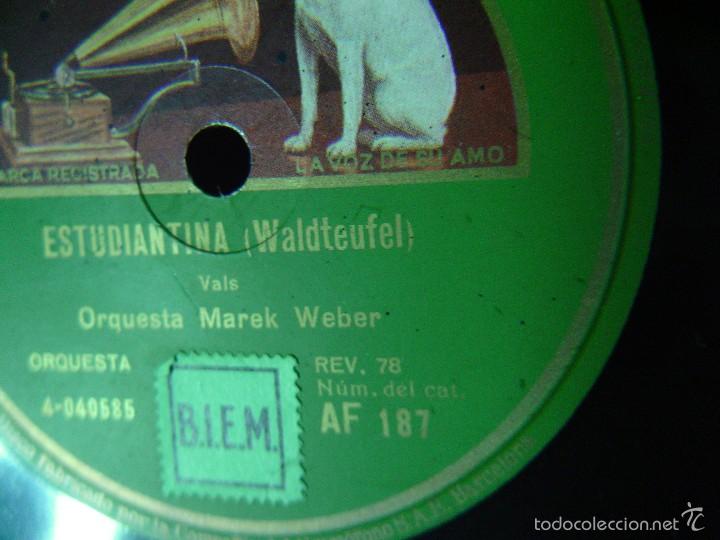 Discos de pizarra: marek weber la estudiantina waldteufel  78 RPM - Foto 2