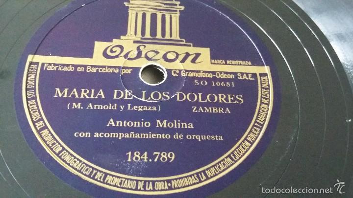 Discos de pizarra: Disco de pizarra Antonio Molina - Foto 1