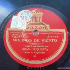 Discos de pizarra: 5 DISCO DE PIZARRA NO ESTAN PROBADOS MOLINOS DE VIENTO DE ODEON. Lote 57476495