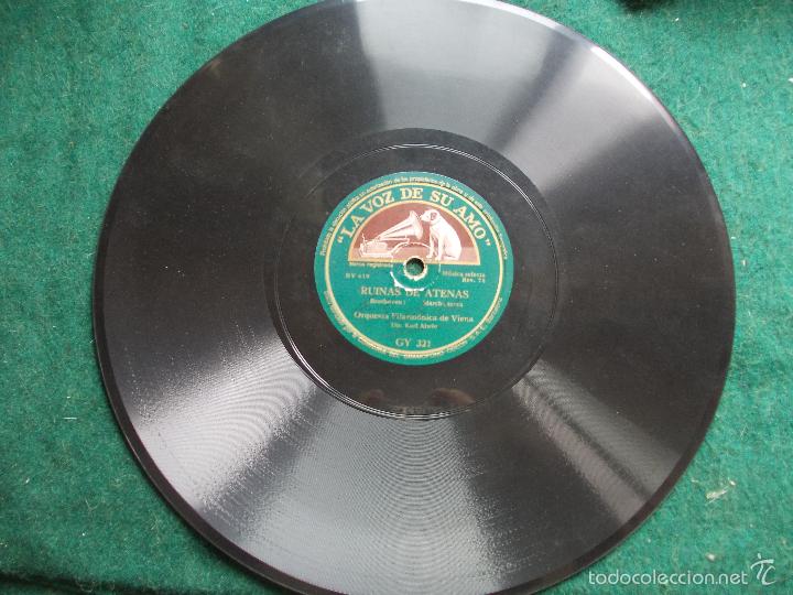 Discos de pizarra: Disco de pizarra antiguo La voz de su amo - Foto 1