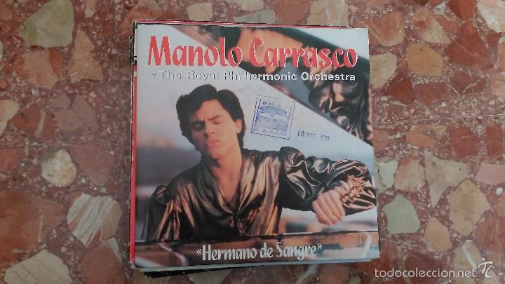 Discos de pizarra: MANOLO CARRASCO- HERMANO DE SANGRE- SINGLE PROMO - Foto 1