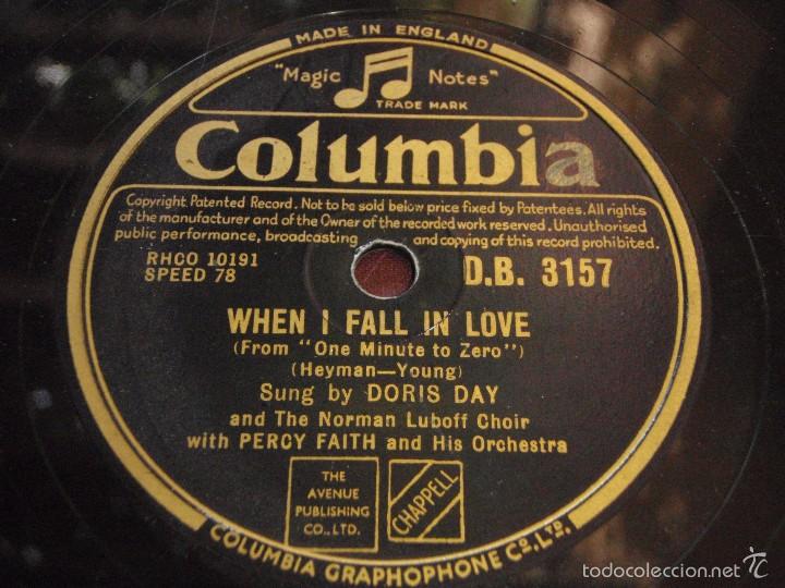 Discos de pizarra: DORIS DAY  ( MY LOVE AND DEVOTION - WHEN I FALL IN LOVE )    COLUMBIA - Foto 1