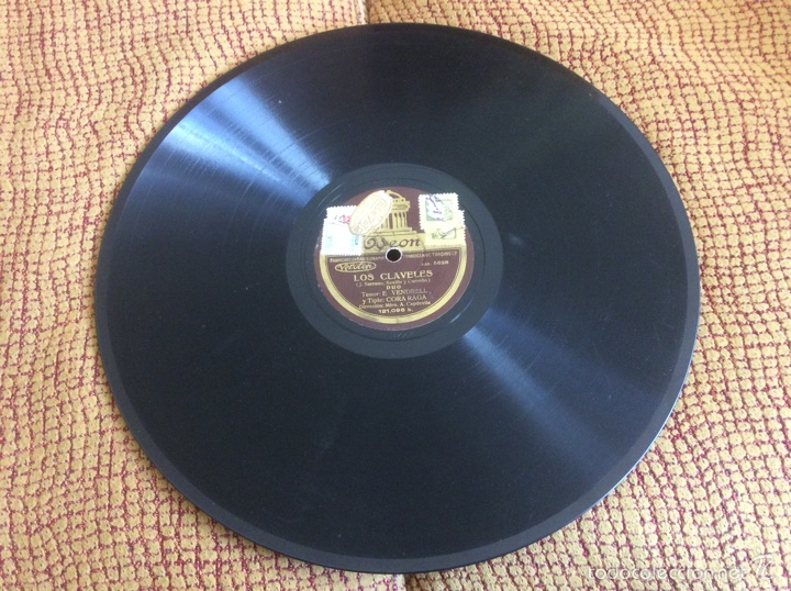 Discos de pizarra: LOS CLAVELES - romana (Vendrell y Cora RAGA) - Foto 1