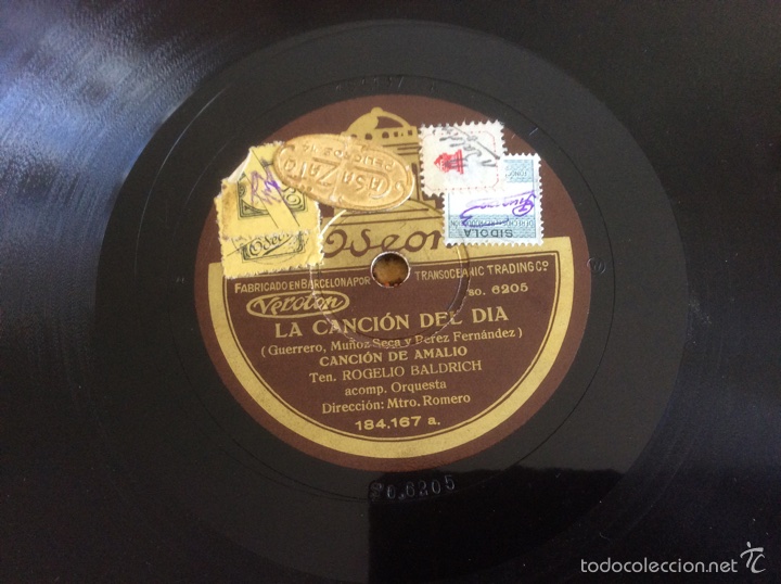 Discos de pizarra: LA CANCI&Oacute;N DEL D&Iacute;A (Rogelio Baldrich) - Foto 2