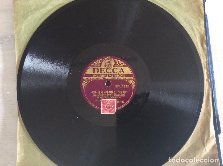Discos de pizarra: DISCO DECCA,LOVE IS A DREAMER,FOX-TROT. PARA GRAMOFONO - Foto 1