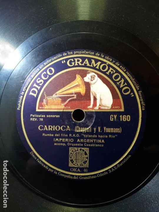 Discos de pizarra: IMPERIO ARGENTINA. Carioca (rumba) + Romanza rusa (tango) - Foto 2