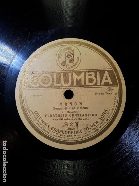 Discos de pizarra: FLORENCIO CONSTANTINO--MANON E IRIS --COLUMBIA - Foto 7