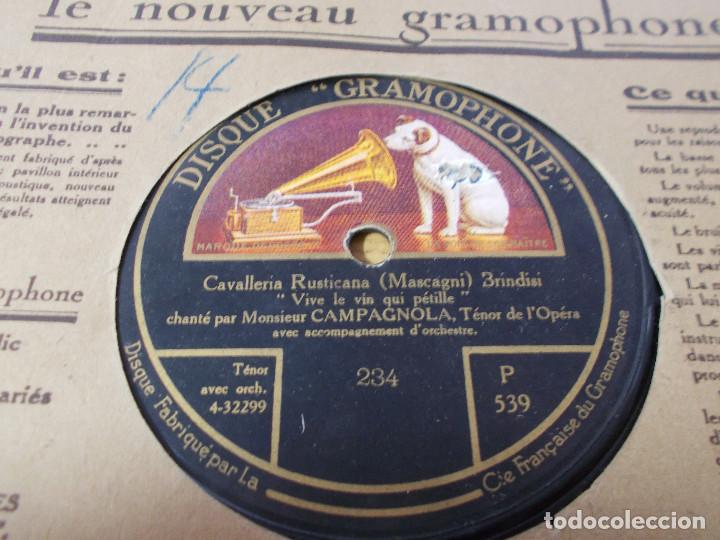 Discos de pizarra: CAVALLERIA RUSTICANA. CAMPAGNOLA. - Foto 2
