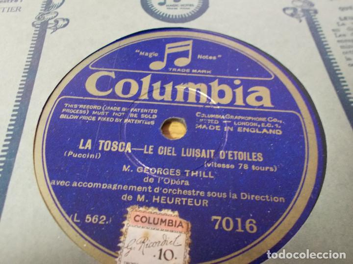 Discos de pizarra: M. GEORGES THILL. LA TOSCA, PAILLASSE. - Foto 2