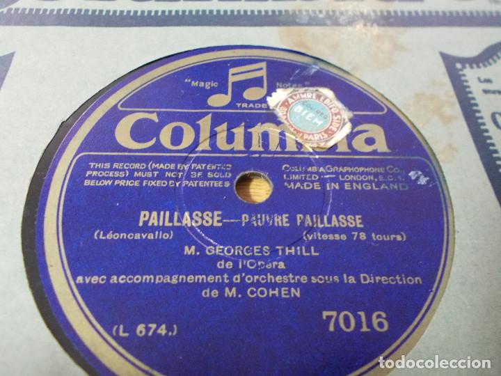 Discos de pizarra: M. GEORGES THILL. LA TOSCA, PAILLASSE. - Foto 3