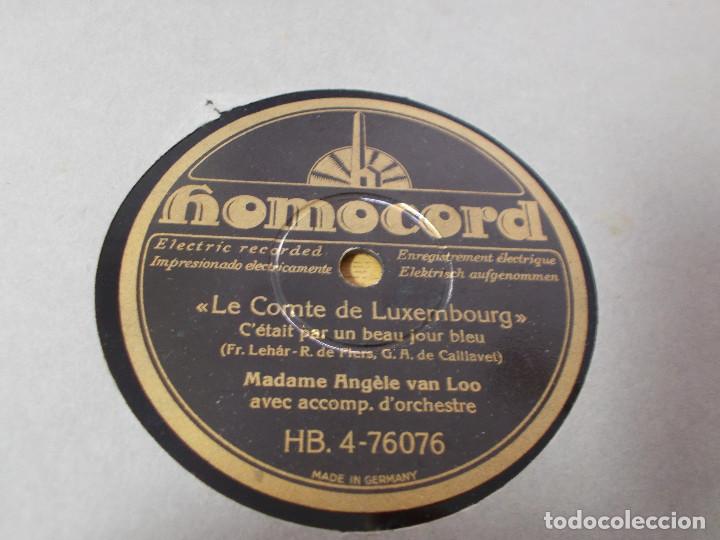 Discos de pizarra: MADAME ANGELE VAN LOO. LE COMTE DE LUXEMBOURG. - Foto 2