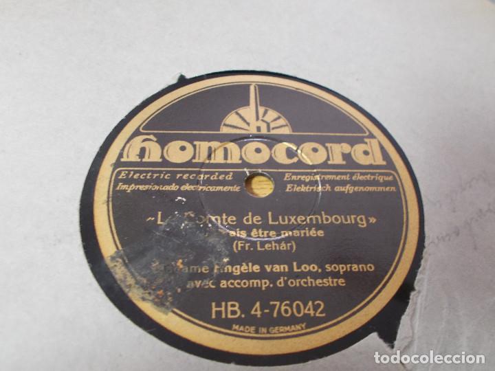 Discos de pizarra: MADAME ANGELE VAN LOO. LE COMTE DE LUXEMBOURG. - Foto 3