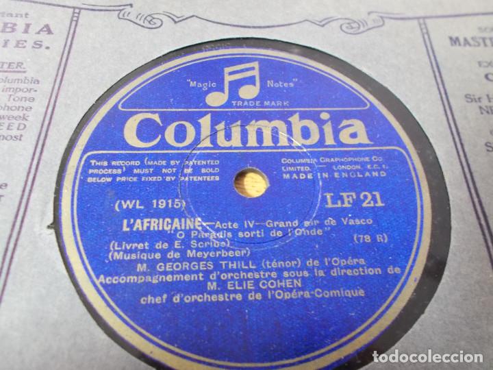 Discos de pizarra: M. GEORGES THILL. MARTHA. L&acute;AFRICAINE. - Foto 2
