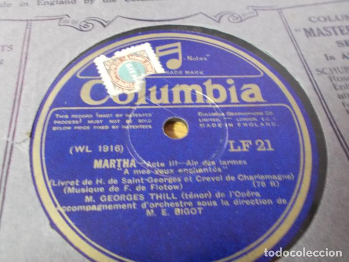 Discos de pizarra: M. GEORGES THILL. MARTHA. L&acute;AFRICAINE. - Foto 3