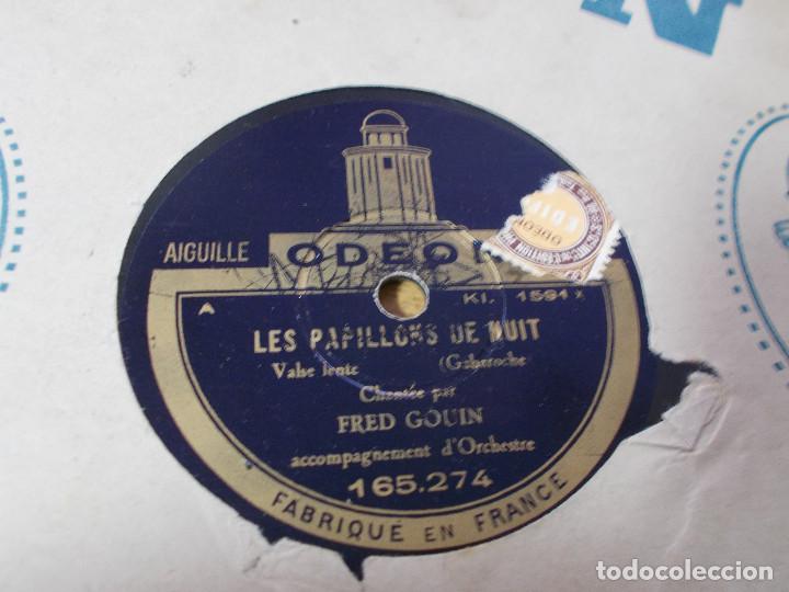 Discos de pizarra: FRED GOUIN. UNE SIMPLE POPEE. LES PAPILLONS DE NUIT. - Foto 2
