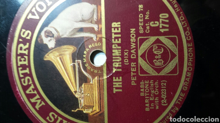 Discos de pizarra: Antiguo Disco de Pizarra para Gramola Peter Dawson - Foto 2