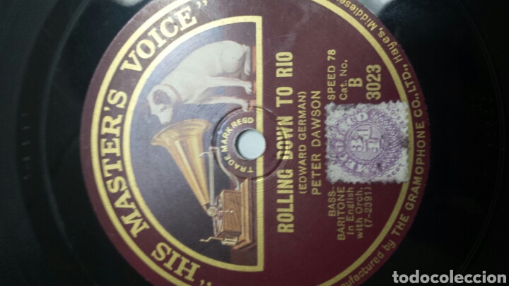 Discos de pizarra: Disco de Pizarra para Gramola de Peter Dawson raro - Foto 2