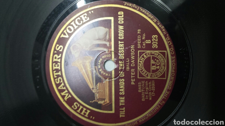 Discos de pizarra: Disco de Pizarra para Gramola de Peter Dawson raro - Foto 3