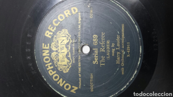 Discos de pizarra: Disco de Pizarra para Gramola de Harry Lauder - Foto 2