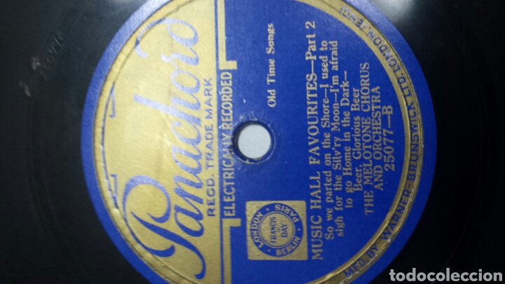 Discos de pizarra: Disco de Pizarra para Gramola de Melotone Chorus Raro - Foto 2