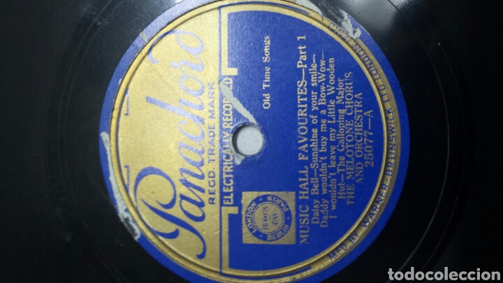 Discos de pizarra: Disco de Pizarra para Gramola de Melotone Chorus Raro - Foto 3