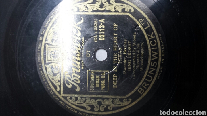 Discos de pizarra: Disco de Pizarra para Gramola de Bing Crosby - Foto 2
