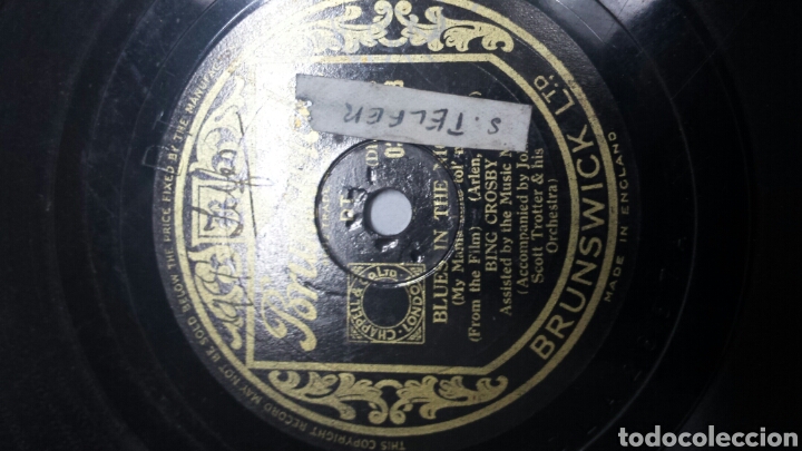 Discos de pizarra: Disco de Pizarra para Gramola de Bing Crosby - Foto 3