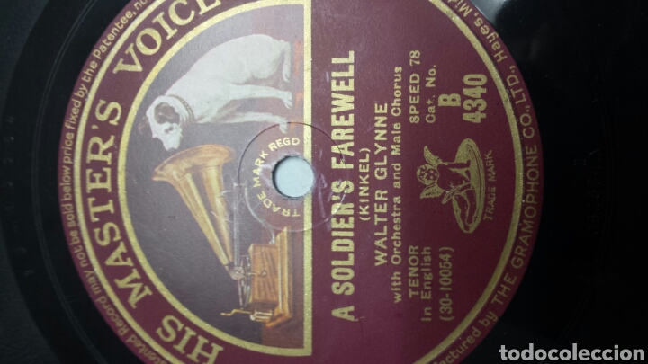 Discos de pizarra: Disco de Pizarra para Gramola de Walter Glynne raro - Foto 2