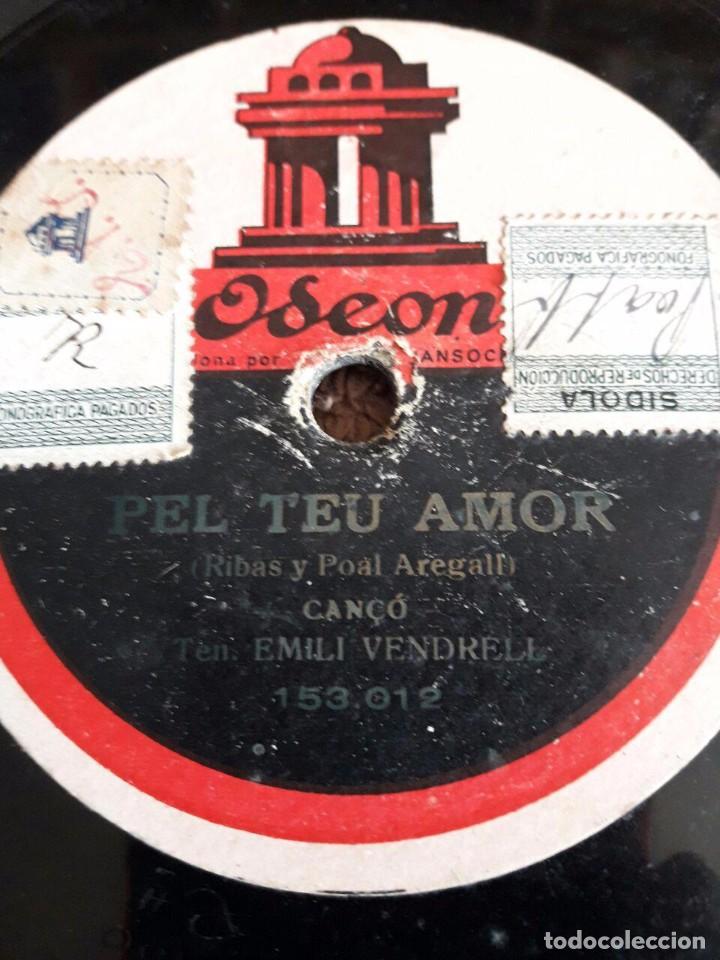 Discos de pizarra: EMILI VENDRELL / CAN&Ccedil;&Oacute; DE TAVERNA / PEL TEU AMOR / ODEON - Foto 1