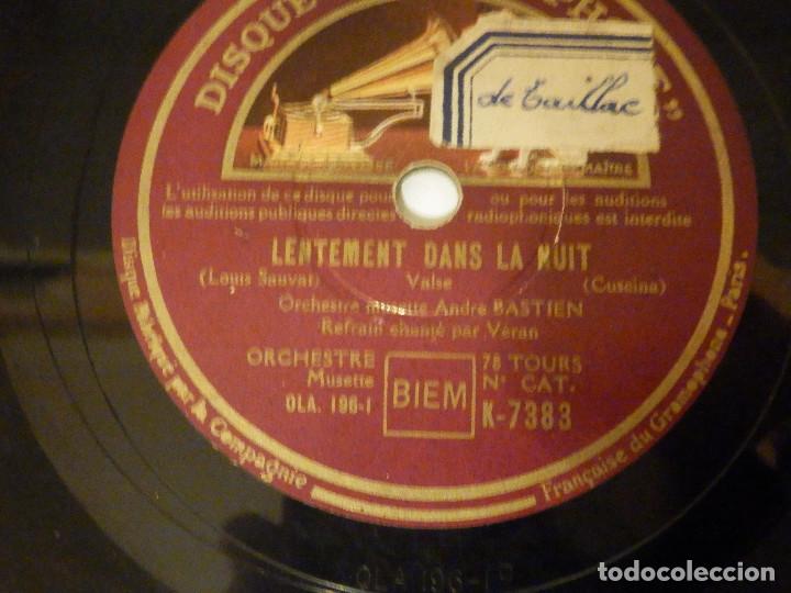 Discos de pizarra: Disco de Pizarra - Lentement das la Nuit  - Valse - La voz de su amo - Foto 2