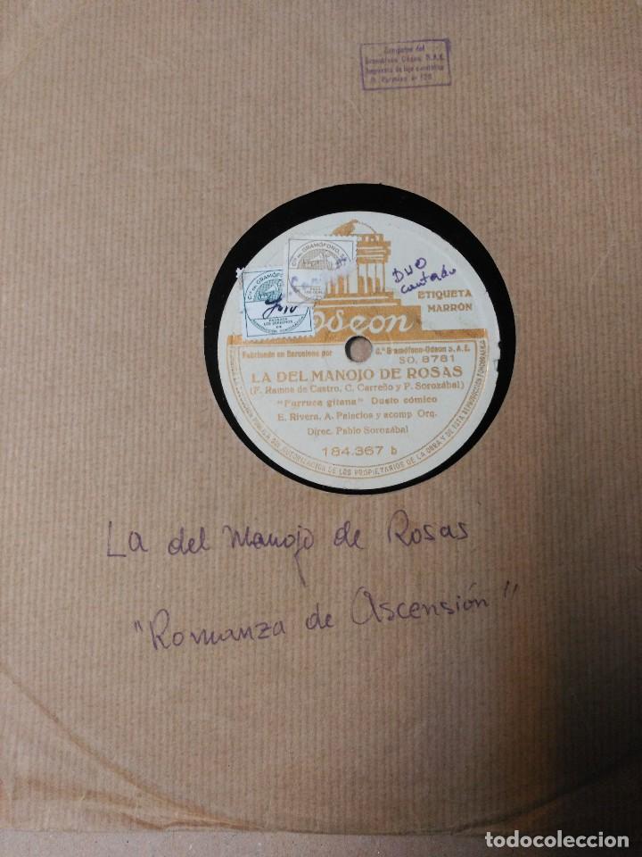 Discos de pizarra: Disco de pizarra con funda de papel original, La del manojo de rosas - Foto 3